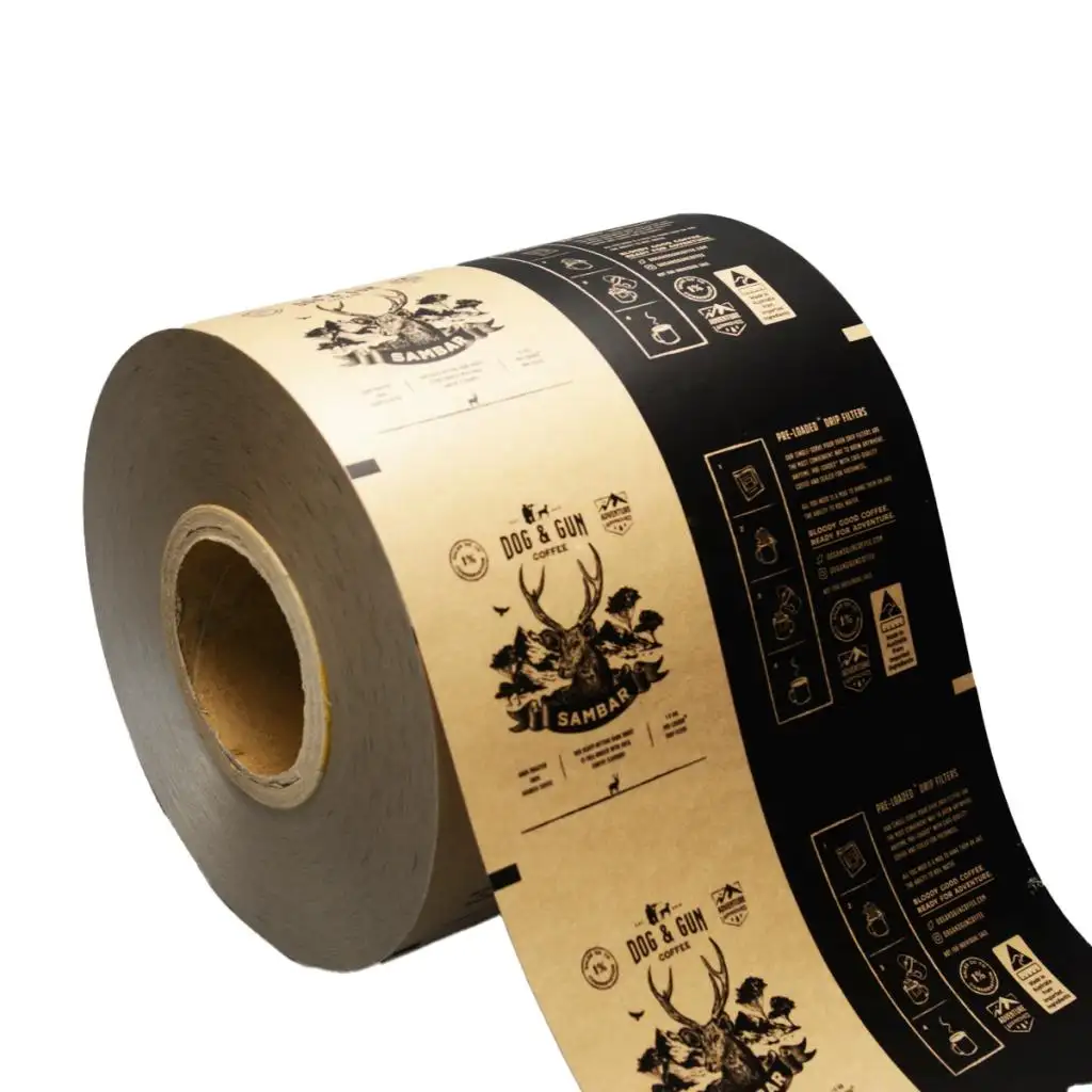 Fábrica OEM Custom Pattern Embalagem Saco Laminado Film Roll For Food Package