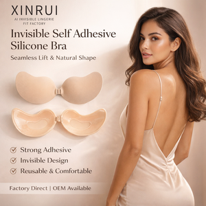 XINRUI <span class=keywords><strong>Soutien</strong></span>-<span class=keywords><strong>gorge</strong></span> adhésif invisible sexy pour femme, push-up sans bretelles ni dos, en éponge - Product Image 4