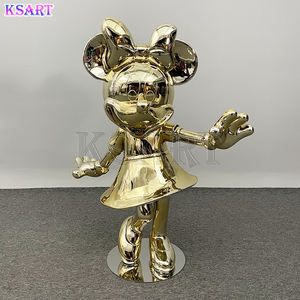 Estatua de Resina <span class=keywords><strong>Pop</strong></span> Art, Decoración de <span class=keywords><strong>Mickey</strong></span> y Minnie en Cromo Dorado, Creatividad Personalizada en Venta, Serie de <span class=keywords><strong>Mickey</strong></span> <span class=keywords><strong>Mouse</strong></span> de Fibra de Vidrio - Product Image 3