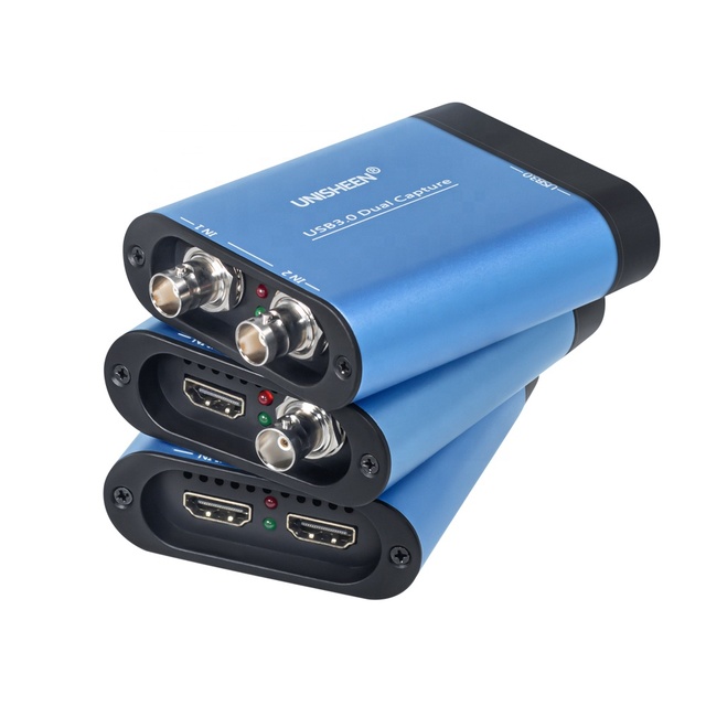 Unisheen Game Streaming Live Broadcast 1080P OBS VMix Wirecast Xsplit USB3.0 60FPS Dual SDI HDMI VIDEO CAPTURE Box Card Grabber