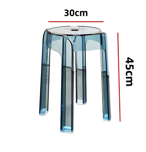 <span class=keywords><strong>Tabouret</strong></span> en plastique acrylique transparent, style moderne minimaliste épaissi, empilable - Product Image 6