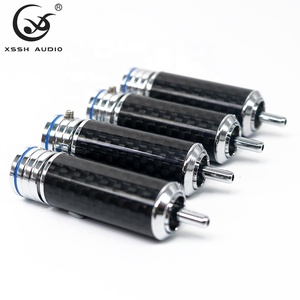 <span class=keywords><strong>Connettori</strong></span> <span class=keywords><strong>RCA</strong></span> Maschio YIVO XSSH Audio HIFI OEM ODM all'ingrosso Fai da te Cavo da 10mm Placcato Rodio Guscio in Fibra di Carbonio Rame - Product Image 4