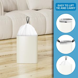 Trash <b>Bags</b> 1.6 Gallon Drawstring <b>White</b> <b>Small</b> Size Heavy Duty Toilet Trash <b>Bags</b> 120 Count - Product Image 4
