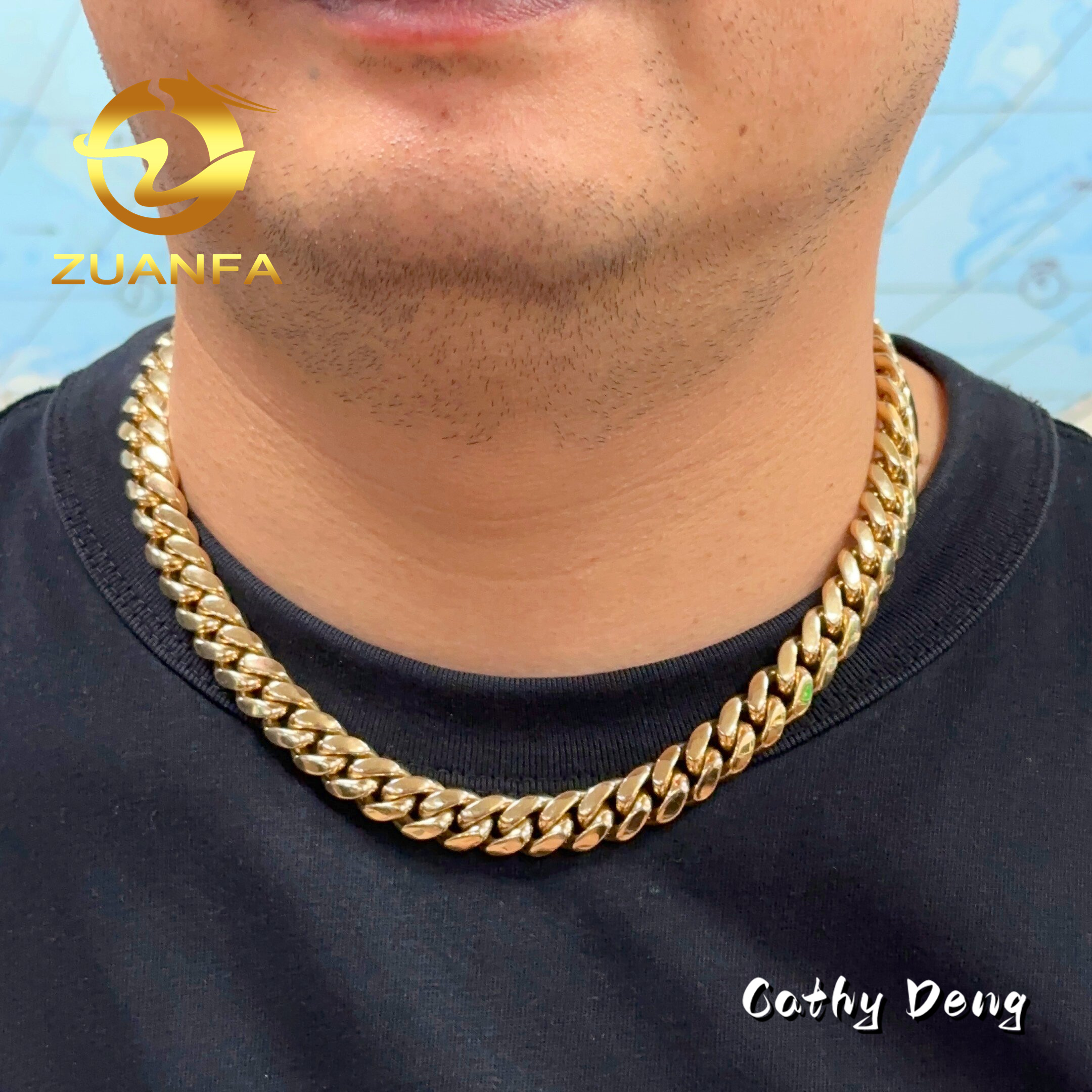 Luxury 14k Solid Gold Cuban Chain - Rapper Miami Style