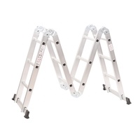 Escalera de aluminio multiusos EN131 Escalera plegable multiusos resistente de 3,7 m con bisagras de bloqueo de seguridad