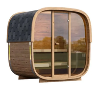 2025 poêle de sauna électrique HARVIA de haute qualité verre panoramique et cabane de jardin extérieure en bois de cèdre rouge avec d'excellentes ventes