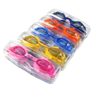 Gafas de natación para niños, mezcla de colores, plástico, impermeables, antivaho, para niños - Product Image 1