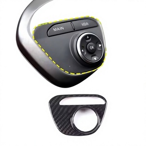Accessoires intérieurs de voiture en fibre de carbone véritable de haute qualité pour Ferrari 458 2011-2016, décoration du bouton de commande VDA de la console centrale - Product Image 3