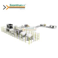 Ligne de production de mouchoirs faciaux à grande vitesse, machine automatique de fabrication et d'emballage de papier toilette et de papier tissu, du rouleau jumbo au sac