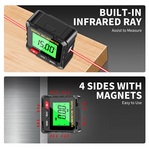 Plage de mesure 4*90 ° Résolution 0.05 ° Boîte de niveau numérique Détecteur d'<span class=keywords><strong>angle</strong></span> Outil de mesure Rapporteur de construction Inclinomètre - Product Image 6