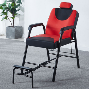 Poltrona <span class=keywords><strong>da</strong></span> Barbiere Reclinabile con Poggiapiedi Regolabile, Sedia <span class=keywords><strong>da</strong></span> <span class=keywords><strong>Parrucchiere</strong></span> per Uso Domestico, Vendita all'Ingrosso - Product Image 6