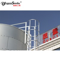 Nuovo Silo di Stoccaggio Verticale Yuyun Sanhe ad Alta Capacità da 25 Tonnellate in Acciaio Zincato a Caldo per Mangime Sfuso per Polli da Carne