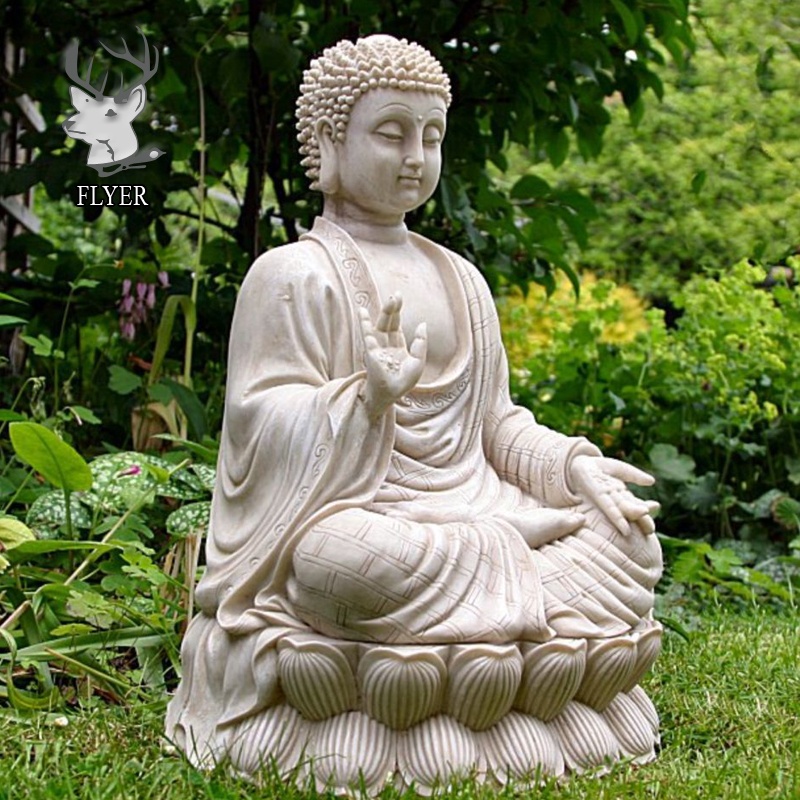 China fábrica fabricante fornecedor pedra mármore estátua de buda em escultura para decoração ao ar livre jardim