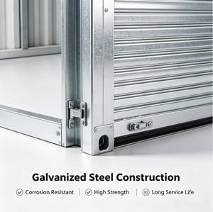 Puerta Enrollable Manual de Acero Galvanizado Resistente con Cerradura Lateral de Seguridad para Garaje, Almacenamiento y <span class=keywords><strong>Locales</strong></span> <span class=keywords><strong>Comerciales</strong></span> - Product Image 1