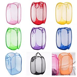 Cesto pieghevole in rete pieghevole colorato per uso domestico per personalizzare il cesto della biancheria pieghevole <span class=keywords><strong>salvaspazio</strong></span> - Product Image 5