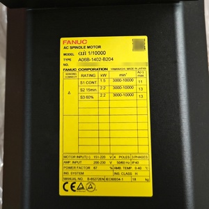 A06B-1402-B204 อุปกรณ์เสริมระบบเครื่องจักร FANUC มอเตอร์ของแท้ใหม่เอี่ยมพร้อมการรับประกันหนึ่งปี - Product Image 1