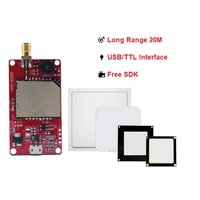 Módulo Lector RFID UHF R300, Material ABS YND, Largo Alcance 1-15m, 860-960MHz, Protocolo ISO 18000-6B, Compatible con Red 4G y Raspberry Pi