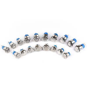 Không thấm nước kim loại điện Vòng ánh sáng LED mùa xuân tuôn ra đầu 12mm 19mm 22mm 25mm tạm thời đẩy bắt đầu dừng Nút chuyển đổi - Product Image 4