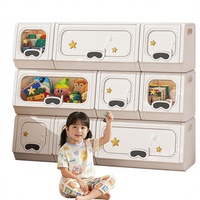 Boîte de rangement design dessin animé, à ouverture rabattable, pour jouets, vêtements, livres, salon, chambre, grande capacité