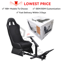 GY058 Asiento Simulador de Carreras F1 para Interiores, Juegos Arcade de Conducción, Cabina de Simulación de Carreras para Logitech, Playstation y PC