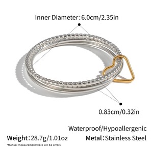 Bracelet en acier inoxydable pour femmes Bijoux de mode <span class=keywords><strong>B83</strong></span> - Product Image 6
