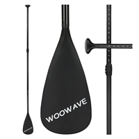 Woowave 3 pièces SUP Paddle Board bateau pagaie en fibre de carbone pagaie à arbre réglable Kayak pagaie pour Kayak de pêche, Kayak de mer