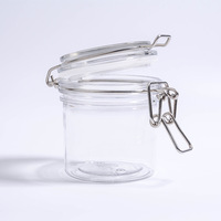 Vente en gros de pots en verre cylindriques transparents de 50 ml, récipients hermétiques, contenants scellés pour aliments, bonbons, biscuits, sucre, avec couvercles à clip