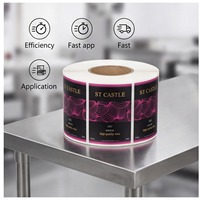 Étiquettes de vin personnalisables, durables, résistantes à l'huile, en feuille d'or, en rouleau, avec design élégant de marquage à chaud pour supermarchés et expositions