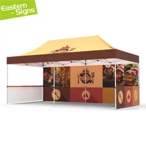 Tela oxford 600D de aluminio plegable resistente al fuego, gazebo para eventos, 10x20