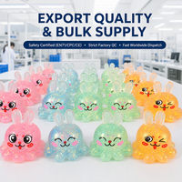Jouet Squishy Lapin Mignon, Figurine Animale Lapin Colorée, Doux au Toucher, Jouet Sensoriel Anti-Stress, Cadeau pour Enfants et Adultes, Présentoir de Vente au Détail