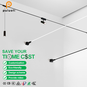 PULUOTI Vente en gros Style moderne Skyline Linéaire LED Rondelle murale Cob Chip Lumières sur rail avec cadre en aluminium 6m-12m Longueurs personnalisées - Product Image 1