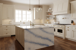 VIETNAM HIGH-END ARTIFICIAL QUARTZ CALACATTA SKY <b>MIRROR</b> BIG SLAB MODERN HOTEL BATH ROOM KITCHEN HEAT RESISTANT HOSPITAL - Product Image 5