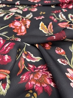Vente flash : Tissus en soie pure à 100 %, double georgette tissée, 16 mm, avec impression traditionnelle sur écran, excellente pénétration des couleurs pour les vêtements