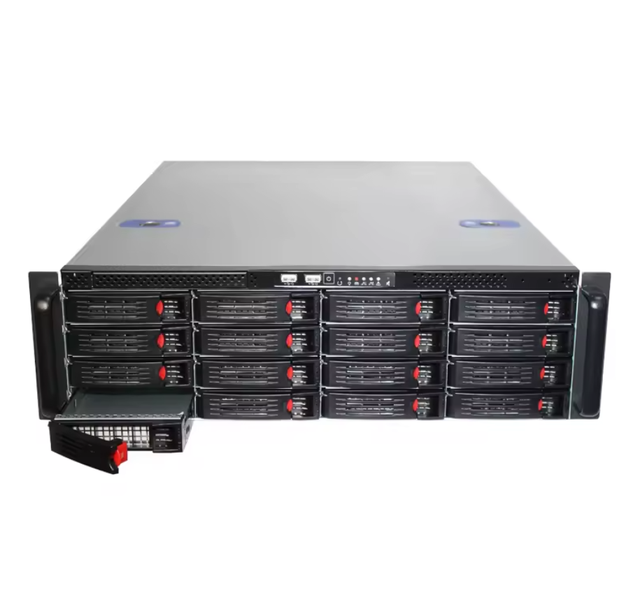 16bays 3U Hot Swap Storage Server Case ATX Rackmount Computer Case with Fan for Data Center and Video Server in Stock