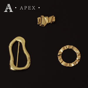 Khóa trang trí không đều, có logo tùy chỉnh của APEX Factory dành cho giày nữ, đầm, đồ bơi, làm bằng hợp kim kẽm, trang trí dây lưng, khóa sau. - Product Image 3