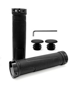 Poignées de guidon de vélo de 22,2 mm, poignées de guidon de remplacement pour <span class=keywords><strong>VTT</strong></span> avec motif antidérapant, poignées de vélo de montagne pour adultes - Product Image 1