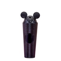 Botol Minum Plastik Reusable Ramah Lingkungan Bebas BPA Dinding Ganda 710ml 24oz Mickey Mouse Lucu dengan Pegangan untuk Penggunaan di Luar Ruangan dan di Mobil