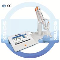 Conductimètre de paillasse SCITEK, 1 point d'étalonnage, 0,00 μS/cm à 100 mS/cm, écran LCD 6,0 pouces, étanche IP54