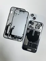 Boîtier central avec vitre arrière pour iPhone 15 Plus Pro Max avec assemblage de chargeur sans fil NFC