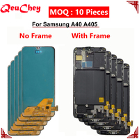 MOQ : 10 pièces en gros pour Samsung Galaxy A40 2019 A405 A405F Écran LCD tactile avec ou sans cadre