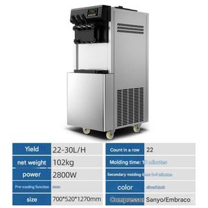 Nueva Máquina Comercial Automática de <span class=keywords><strong>Helado</strong></span> Suave - Máquina de Gelato de Frutas y Leche de Acero Inoxidable con Soporte de Suelo y 1 Año de Garantía - Product Image 5