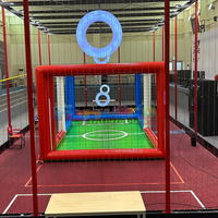 Jeux de sports de plein air Terrain de football commercial pour enfants Terrain de terrain gonflable Drone Arène de football