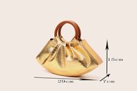 Metallisch plissierte Wolkentasche & luxuriöse geraffte Abendclutch & moderne klassische Falt-Handtasche & elegante Party- und Bankett-Handtasche