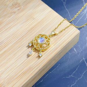 Joyería de moda al por mayor collar de circón chapado en oro de 18 quilates collar con colgante de cristal personalizado para mujer - Product Image 6