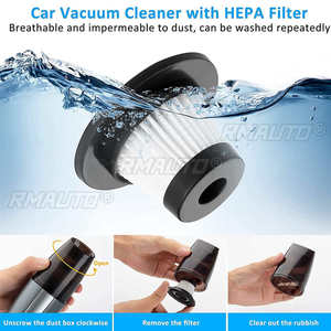 <b>Portable</b> <b>Vacuum</b> Cleaner 20000Pa 200W Car Wired/Wireless USB Optional Strong Suction Handheld Auto <b>Vacuums</b> with HEPA Filte - Product Image 4
