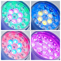 Aura 19x15W LED Zoom Wash Moving Light RGBW 3-en-1, Angle de Zoom 8-50 Degrés, Ra95 CRI, IP33, Projecteur de Scène à Tête Mobile