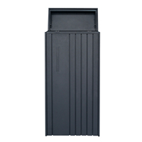 Grande boîte de livraison de colis en métal à motif de bois avec serrure à combinaison Boîte aux lettres extérieure pour colis Boîte de dépôt de colis pour colis