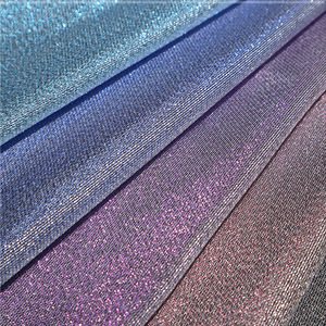 Tela de seda Lurex de doble Color, exquisita tela de poliéster brillante con cambio de escenario para vestido de boda, Popular - Product Image 2