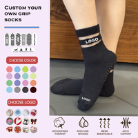 Chaussettes de Pilates personnalisées pour femmes, antidérapantes, à double adhérence, avec dentelle ajourée, de haute qualité, pour le yoga et le Reformer