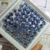 Vente en gros Prix Premium Moissanite Pierre en vrac Ronde Brillante DVVS Blanc Diamant Bijoux Bagues 2mm-8mm Jaune Vert 4mm Brillant